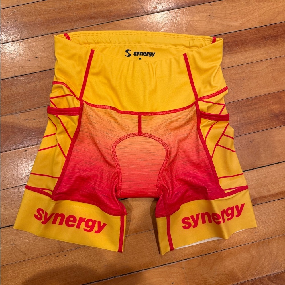 Synergy Women’s Red and Yellow 6” Tri Shorts